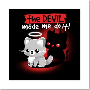 Devil cat Posters and Art